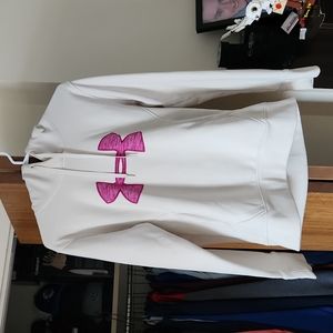 Cream and Pink UnderArmour Hoodie